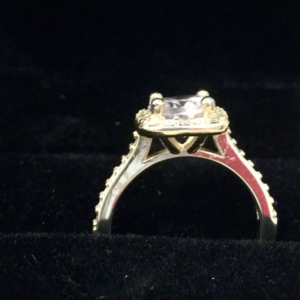 14CT Gold Halo 1.45CT Diamond Engagement Ring - Picture 7 of 8